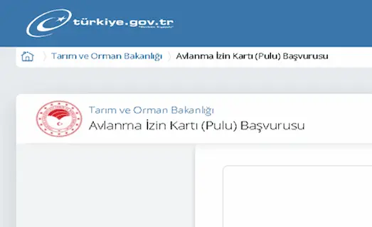 e-Devlet Avlanma İzin Kartı Alma İşlemi