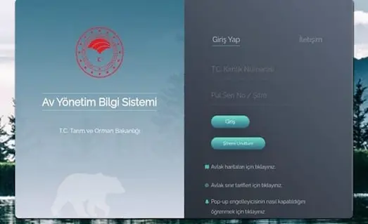 Av Kotası Nasıl Alınır? AVBİS 2026 İşlem Adımları 7 e-AVBİS kota alma sistemi giriş ekranı ve kullanıcı giriş sayfası görünümü.